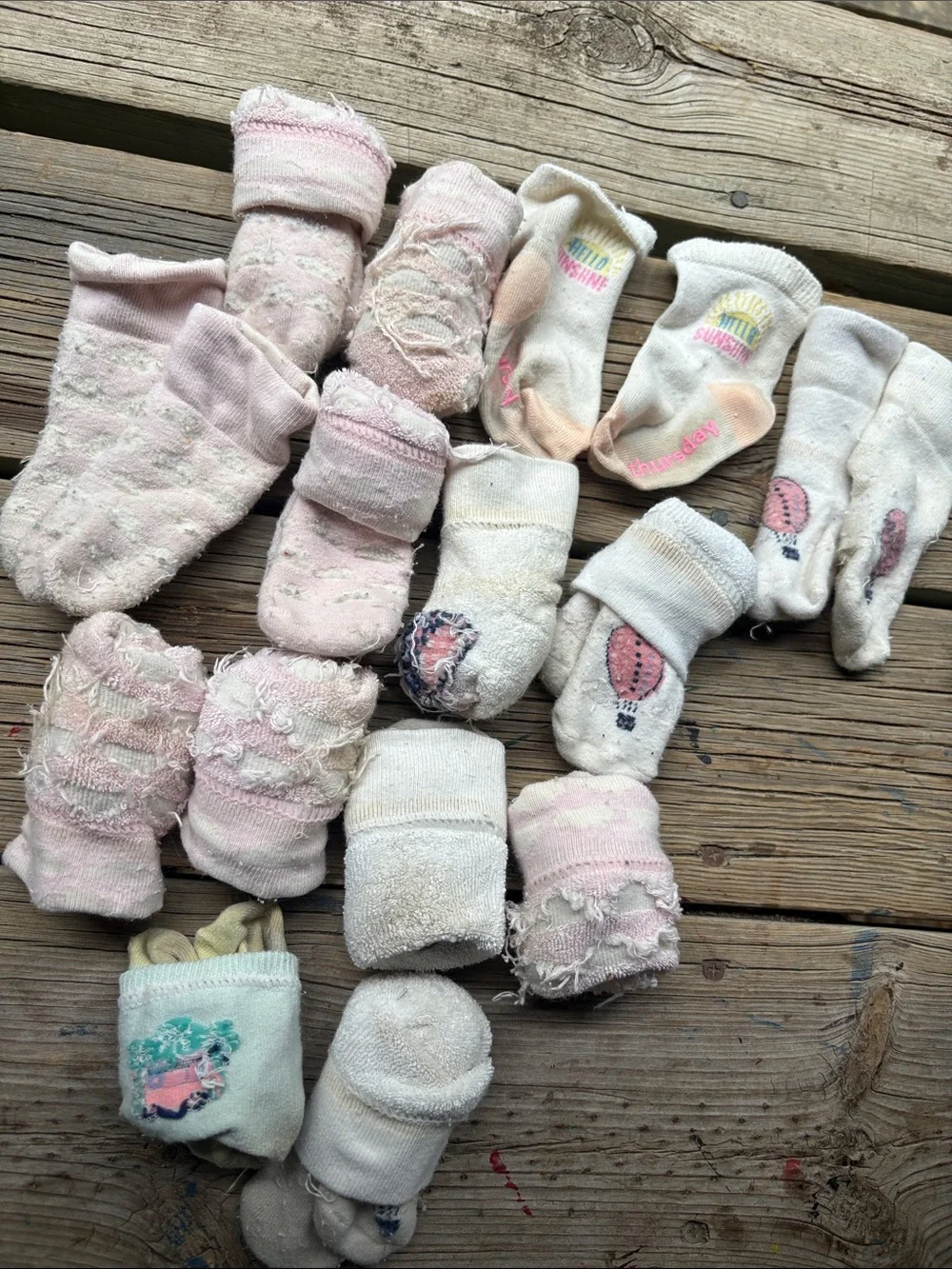 Gymboree Pink Cream Baby socks bundle lot 14 pairs cozy thick fuzzy warm winter